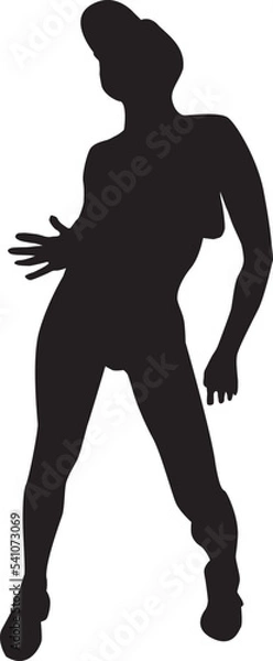 Fototapeta silhouette of a hip-hop dancer