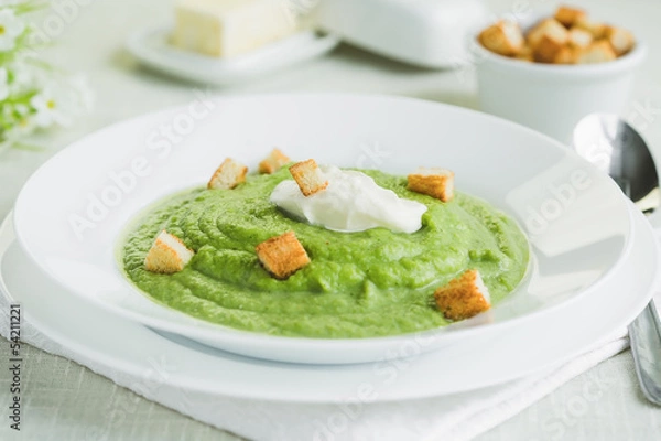 Obraz broccoli cream soup