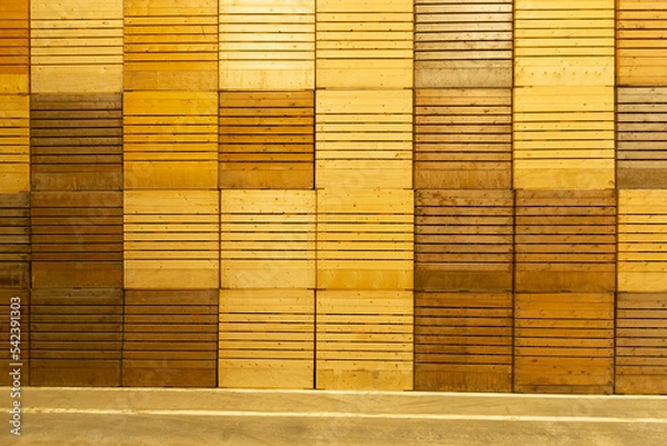 Obraz Potatoes in a wooden boxes stored for winter