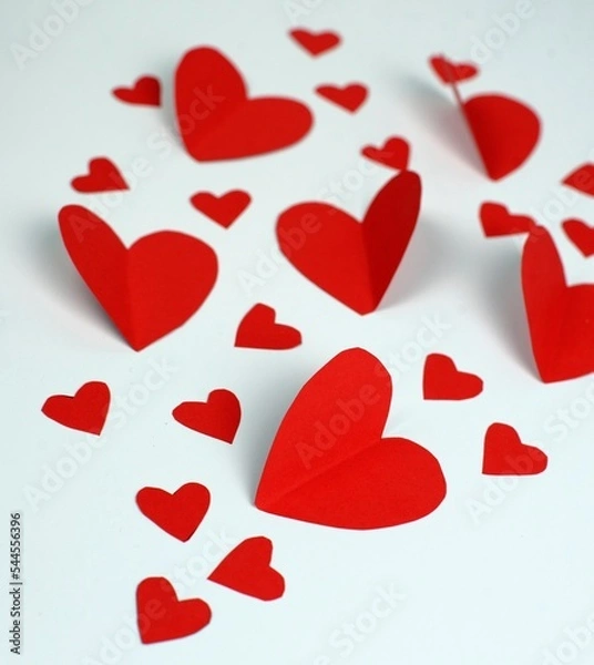 Fototapeta Valentine's Day background with hearts