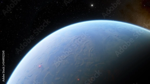 Fototapeta Planets and galaxy, science fiction wallpaper. Beauty of deep space. Billions of galaxy in the universe Cosmic art background 3d render
