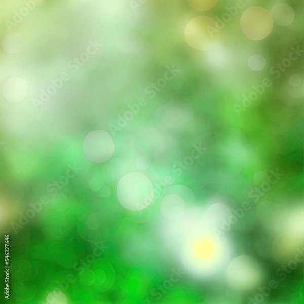 Fototapeta abstract illustration blur green background with defocused bokeh High quality illustration