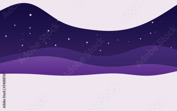 Fototapeta Creative Waves Night Purple background. Dynamic shapes composition. Vector illustration