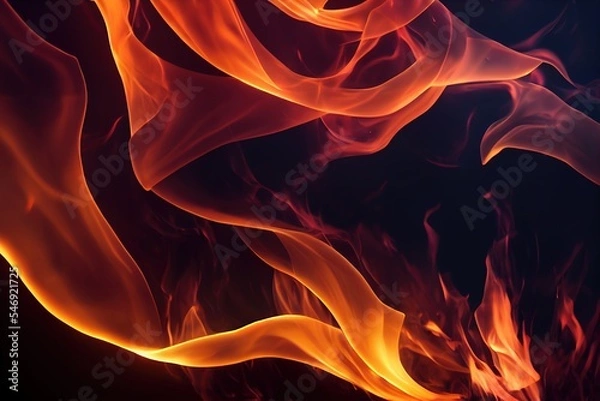 Fototapeta Abstract fire and flames background
