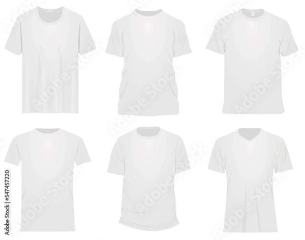 Fototapeta Male t shirt set. vector