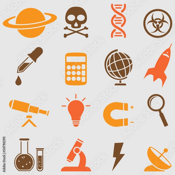 Fototapeta Science icons