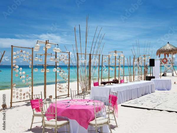 Fototapeta Luxury wedding on a beach