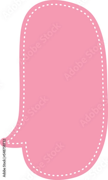 Fototapeta Pink Text Box Message Bubble