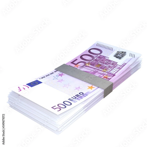 Fototapeta 3d 500 Euro Banknote illustrations