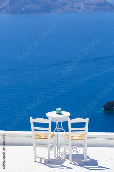 Fototapeta romantic place in Santorini island,Greece