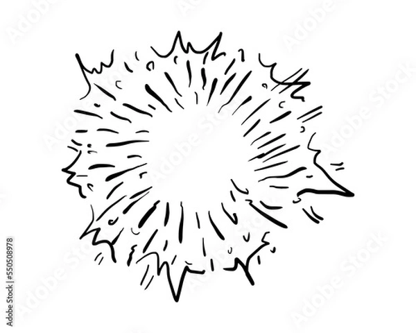 Fototapeta doodle Sunburst, firework. hand drawn style. vector illustration