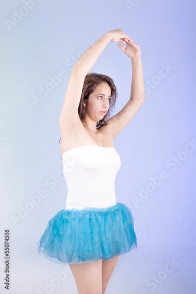 Fototapeta hispanic woman in tutu dress