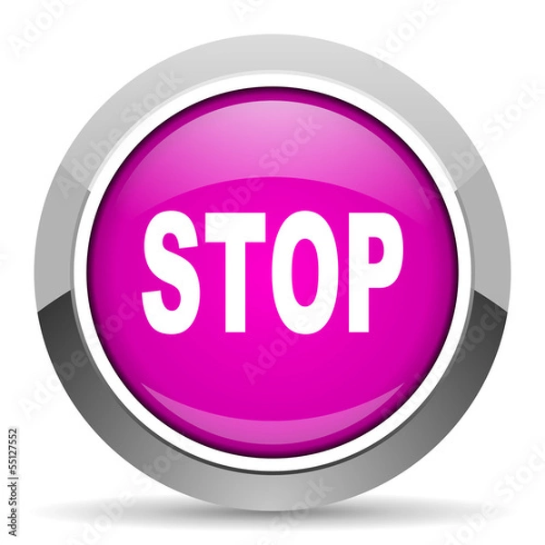 Fototapeta stop icon