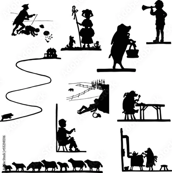 Fototapeta Mother Goose Silhouettes