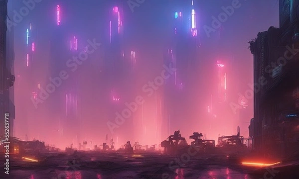 Fototapeta Cyberpunk City