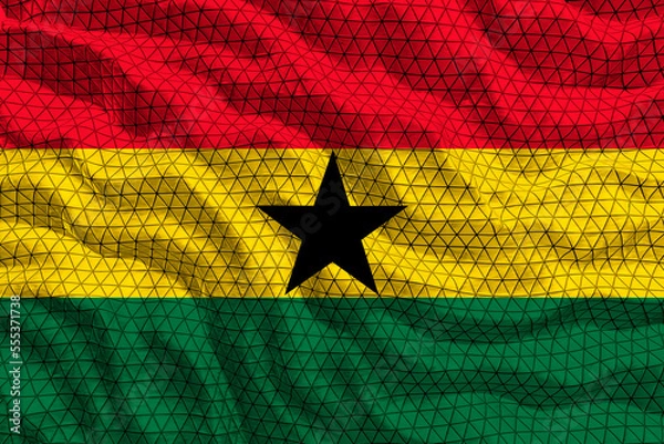 Fototapeta National flag of Ghana. Background  with flag of Ghana.