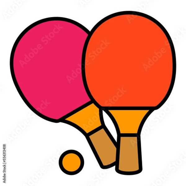 Fototapeta Ping Pong Filled Line Icon