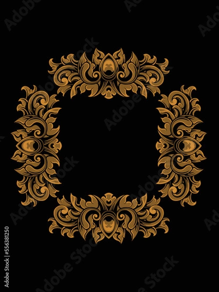 Obraz beautiful engraved retro ornament design vector color editable