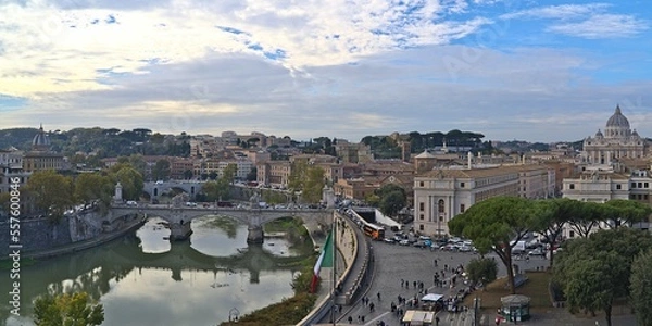 Fototapeta View on the Vatican from Castel Sant Angelo