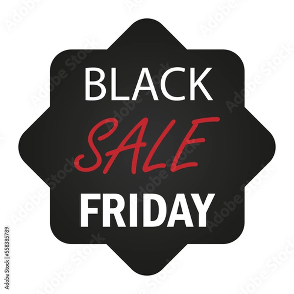 Fototapeta Black Friday icon for advertising, banners, leaflets and flyers