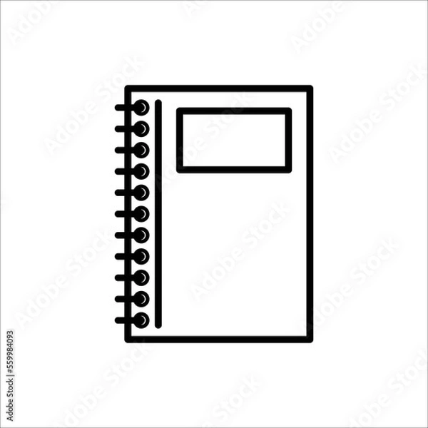 Obraz note book - stationery icon vector