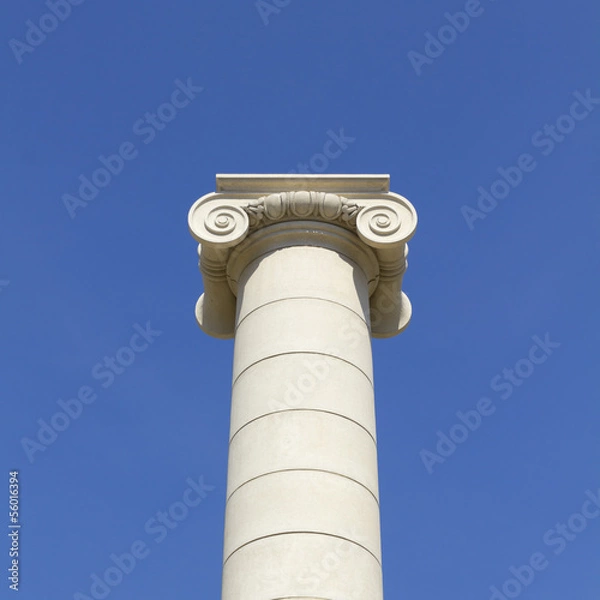 Fototapeta Classical column and capital. Barcelona