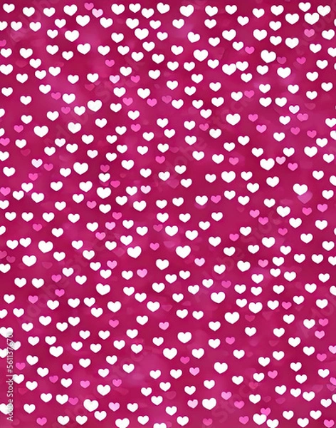 Fototapeta Hearts. Valentine's Day abstract background with hearts. IA technology