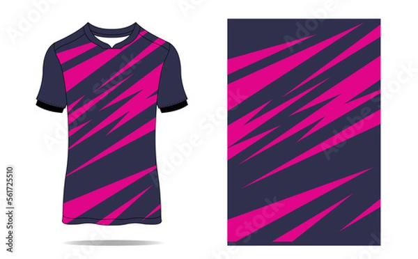 Fototapeta Football Jersey design template. Football club uniform T-shirt front view