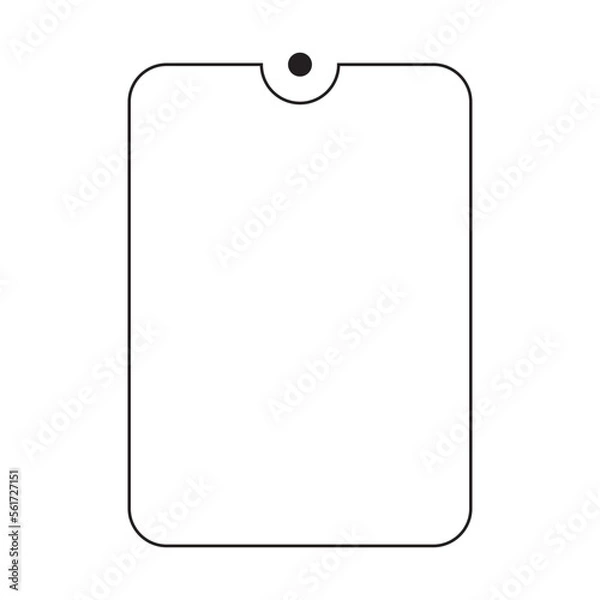 Fototapeta Monoline aesthetic frame blank paper clip