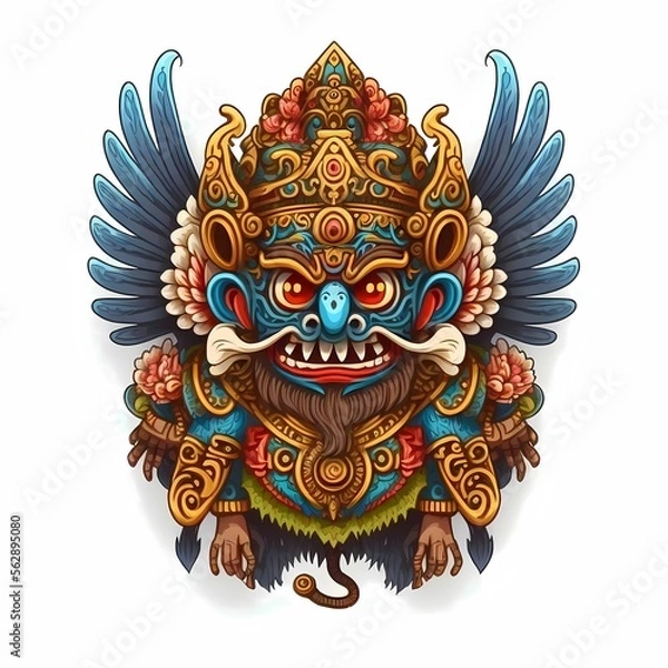 Fototapeta Illustration Barong Design Indonesian Traditional art culture