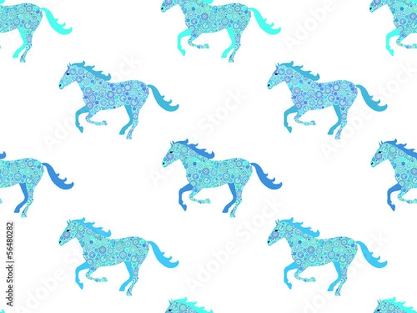 Fototapeta Horse seamless pattern.