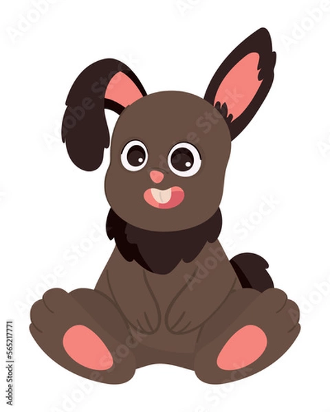 Fototapeta brown bunny icon