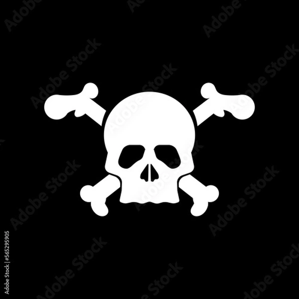 Fototapeta skull and crossbones a.k.a. Jolly Roger icon