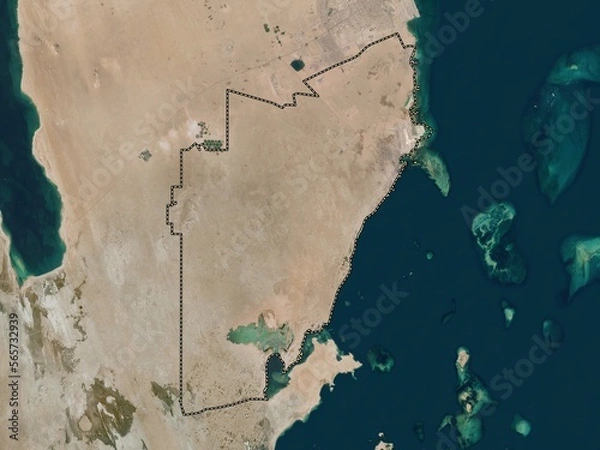 Obraz Al Wakrah, Qatar. High-res satellite. No legend