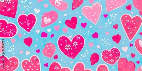 Fototapeta valentine's Day cute heart