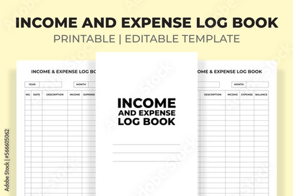 Fototapeta Income And Expense Log Book