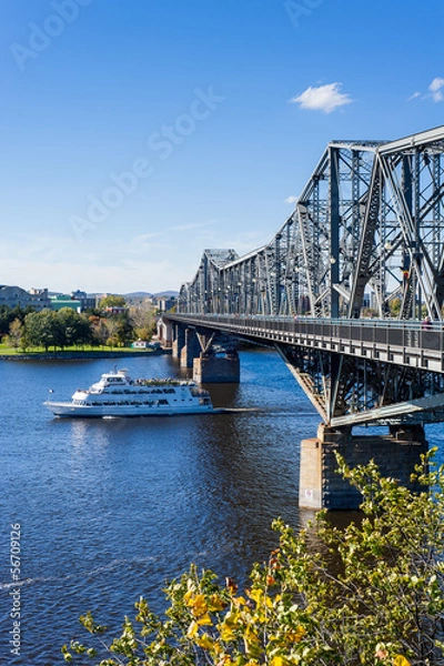 Fototapeta Alexandra bridge in Ottawa.