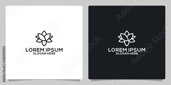 Fototapeta luxury lotus flower beauty spa logo design