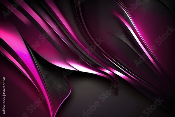 Fototapeta  a purple abstract background with wavy lines and a black background with a white stripe on the bottom of the image and a pink and white stripe on the top of the bottom of the.  generative ai