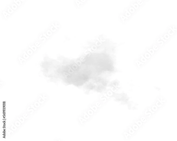 Fototapeta single white cloud with transparent background	
