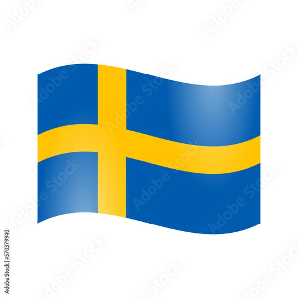 Fototapeta The national flag of Sweden