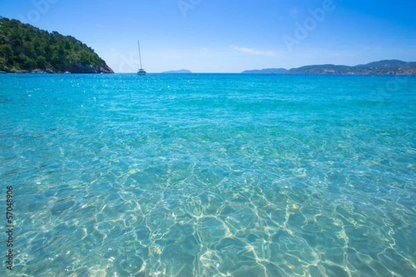 Fototapeta Ibiza cala San vicente beach san Juan at Balearic Islands