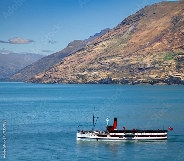 Fototapeta Steamship, Lake Wakatipu