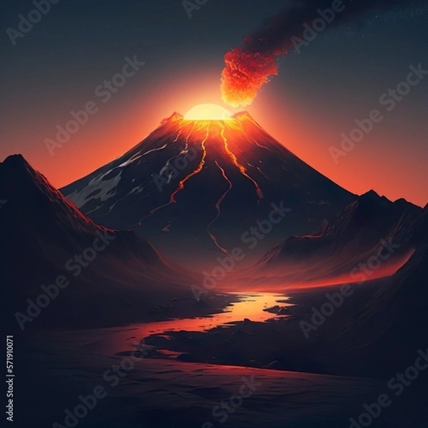 Fototapeta volcano