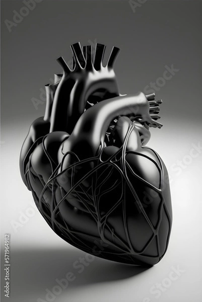 Obraz human heart black and white