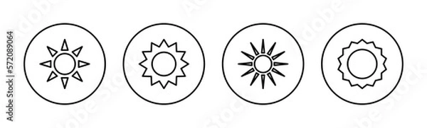 Fototapeta Sun icon vector for web and mobile app. Brightness sign and symbol.