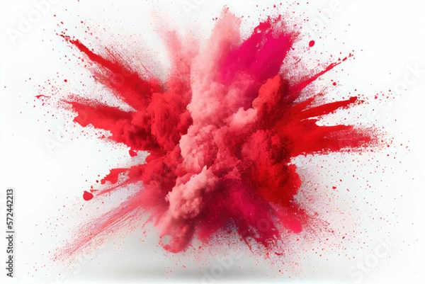 Fototapeta red paint splashes Generate Ai