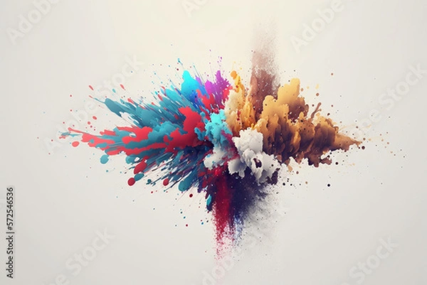 Fototapeta Colorful Particle Smashing