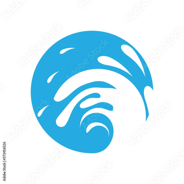 Fototapeta Water wave Logo vector and symbol Template