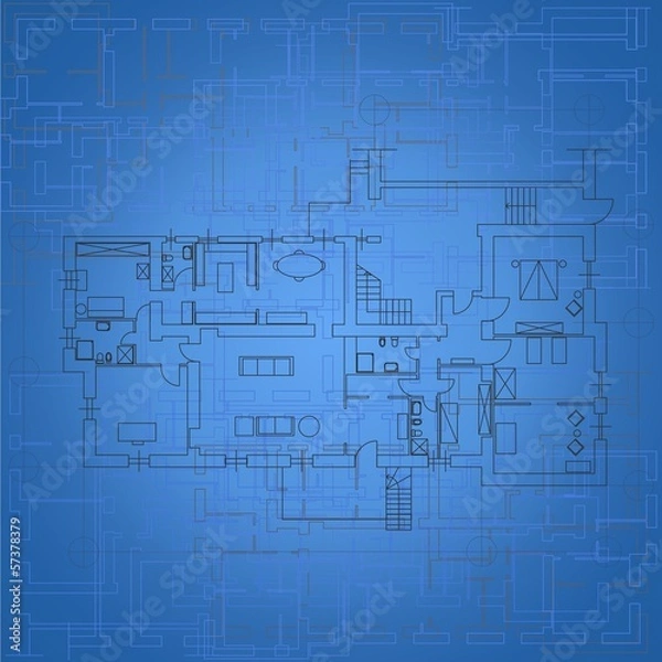 Obraz Architectural Blueprint Background